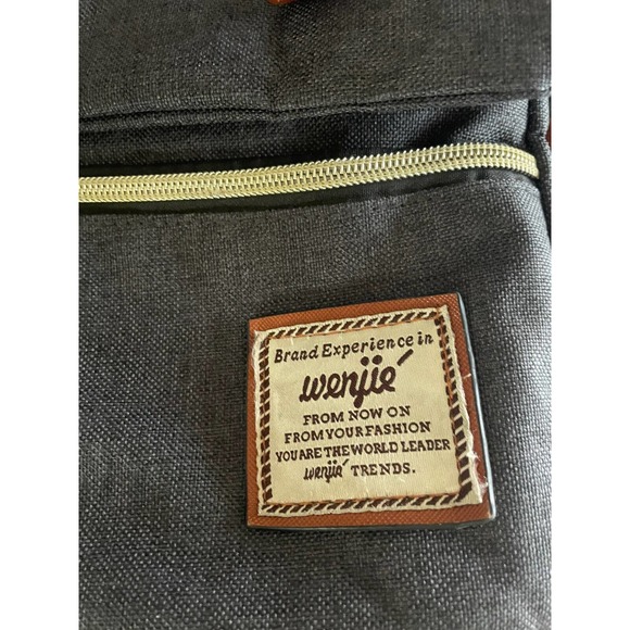 Wenjie Blue Canvas Laptop Rucksack Backpack - Picture 2 of 7